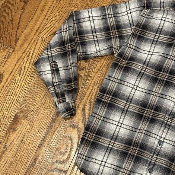 Patagonia Flannel Shirt Mens M Medium Lightweight Organic Cotton Plaid Hiking - Picture 4 of 12